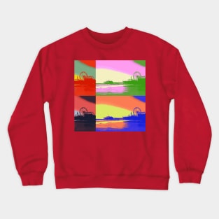 Santa Monica Pier funky Pop Art Collage Crewneck Sweatshirt